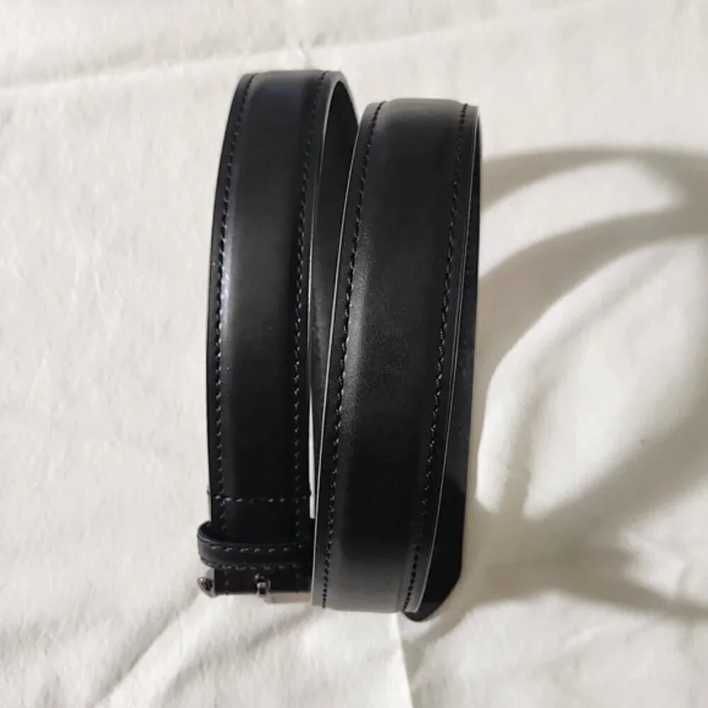 Dickies Men's Black Genuine Leather Adjustable Clasp Metal Buckle Belt SZ 34